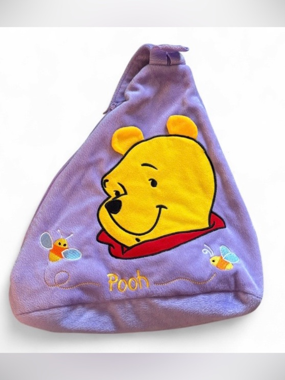 Vintage Winnie the Pooh Purple Fleece Bag - Disney Pooh Bear